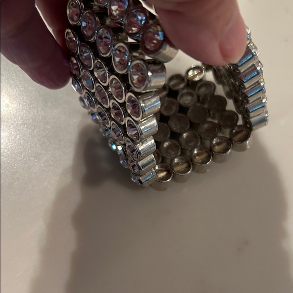 Elegant Silver Crystal Bracelet - Picture 3 of 3